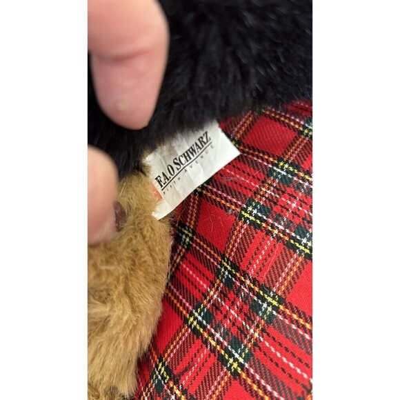 FAO Schwarz Vintage 90s Stuffed Plush Shepherd Dog 2 Puppies (bed not included) - Picture 4 of 5